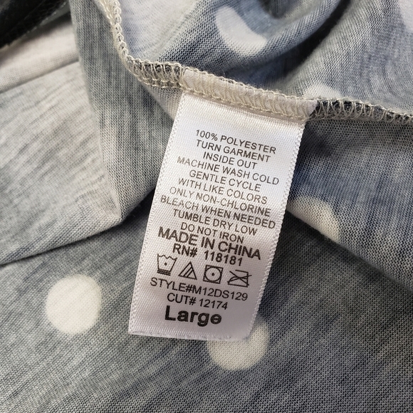 B.L.E.U. Circle Moons Top Size Large BLEU - Picture 6 of 6